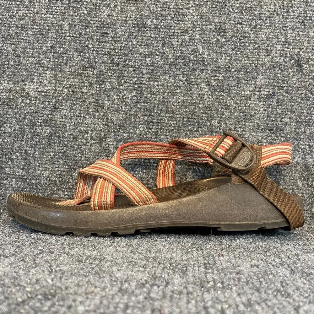 Chaco ZX/2 Classic Sandals Vibram Water Sport Hiking Orange Stripe Womens 10